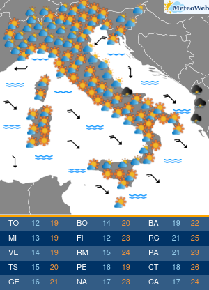 Previsioni  Meteo Domenica 29 Settembre