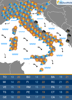 Previsioni  Meteo Domenica 29 Settembre