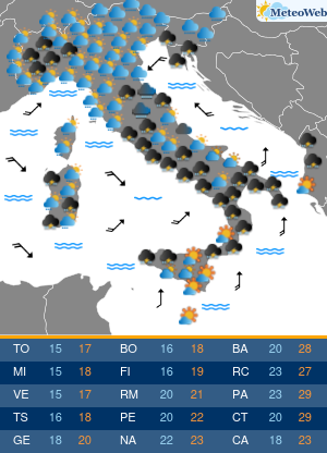 Previsioni Meteo Giovedi 3 Ottobre