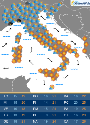 Previsioni Meteo Martedi 1 Ottobre