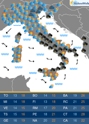 Previsioni Meteo Venerdi 4 Ottobre