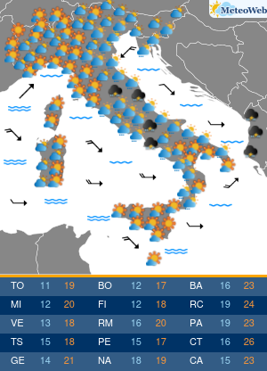 Previsioni Meteo Sabato 5 Ottobre