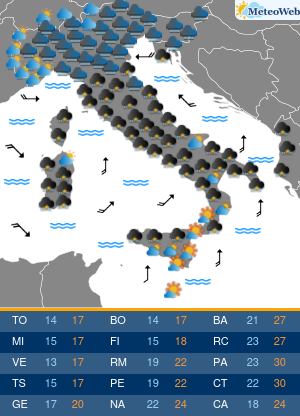 Previsioni Meteo Giovedi 3 Ottobre