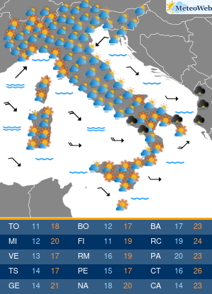 Previsioni Meteo Sabato 5 Ottobre