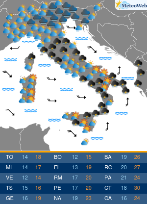 Previsioni Meteo Venerdi 4 Ottobre