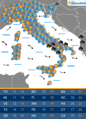 Previsioni  Meteo Sabato 5 Ottobre