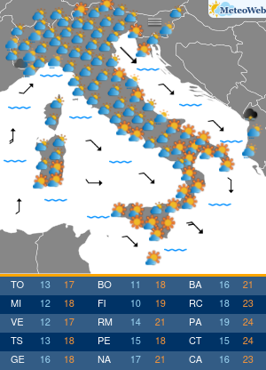 Previsioni  Meteo Domenica 6 Ottobre