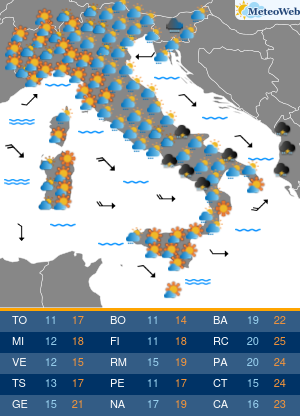 Previsioni Meteo Sabato 5 Ottobre