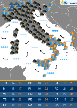 Previsioni Meteo Martedi 8 Ottobre