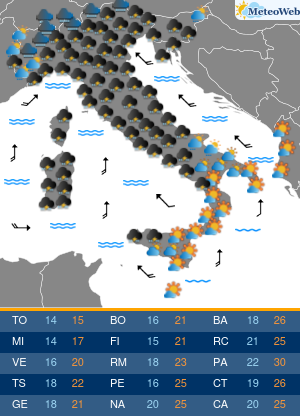 Previsioni Meteo Martedi 8 Ottobre