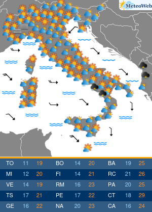 Previsioni Meteo Venerdi 11 Ottobre