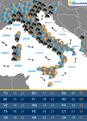 Previsioni Meteo Giovedi 10 Ottobre