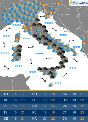 Previsioni Meteo Domenica 20 Ottobre