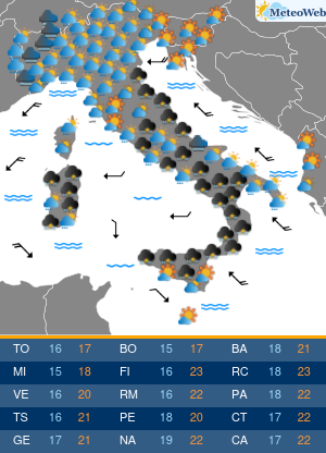 Previsioni Meteo Domenica 20 Ottobre