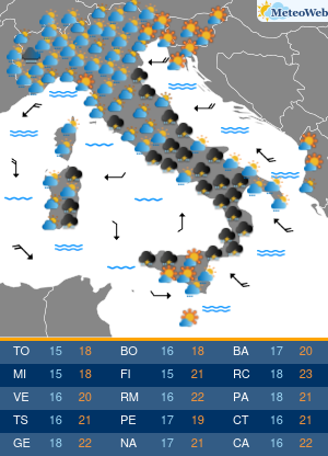 Previsioni Meteo Domenica 20 Ottobre