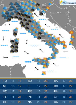 Previsioni Meteo Sabato 26 Ottobre