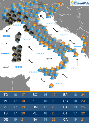 Previsioni  Meteo Domenica 27 Ottobre