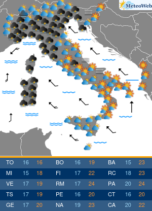 Previsioni Meteo Sabato 26 Ottobre