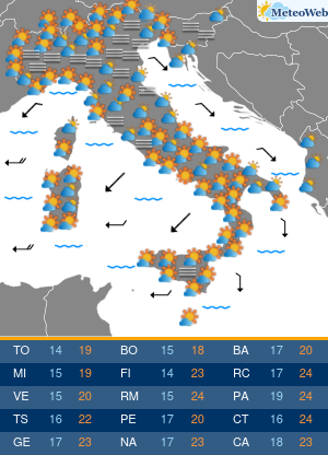 Previsioni Meteo Martedi 29 Ottobre