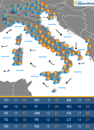 Previsioni Meteo Mercoledi 6 Novembre