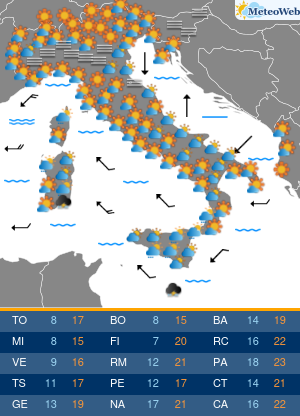 Previsioni Meteo Giovedi 7 Novembre