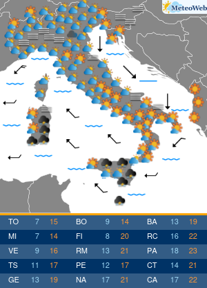 Previsioni Meteo Venerdi 8 Novembre