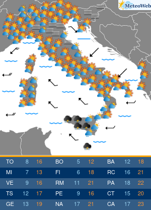 Previsioni Meteo Giovedi 7 Novembre