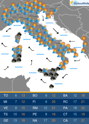 Previsioni Meteo Venerdi 8 Novembre