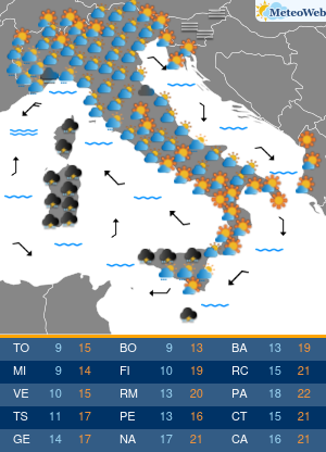 Previsioni Meteo Sabato 9 Novembre