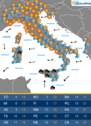 Previsioni Meteo Lunedi 11 Novembre