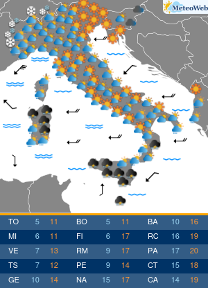 Previsioni Meteo Martedi 12 Novembre