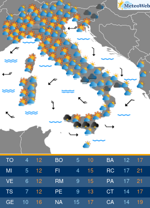 Previsioni Meteo Mercoledi 13 Novembre