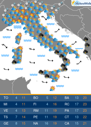 Previsioni Meteo Mercoledi 20 Novembre