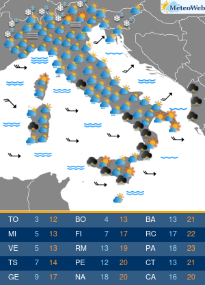 Previsioni Meteo Mercoledi 20 Novembre