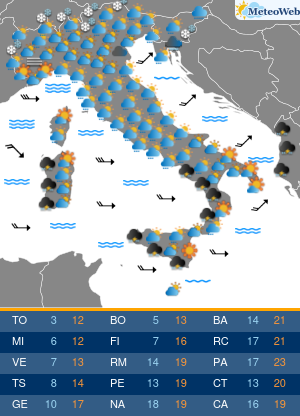 Previsioni  Meteo Mercoledi 20 Novembre