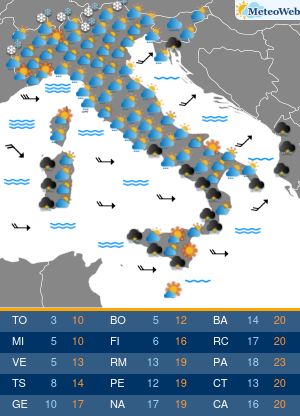 Previsioni Meteo Mercoledi 20 Novembre