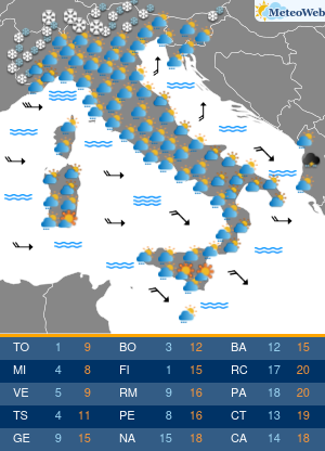 Previsioni Meteo Giovedi 21 Novembre