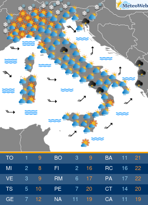 Previsioni Meteo Venerdi 22 Novembre