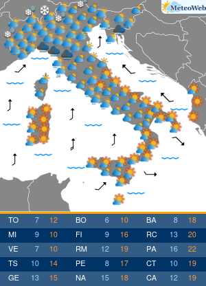 Previsioni Meteo Martedi 26 Novembre