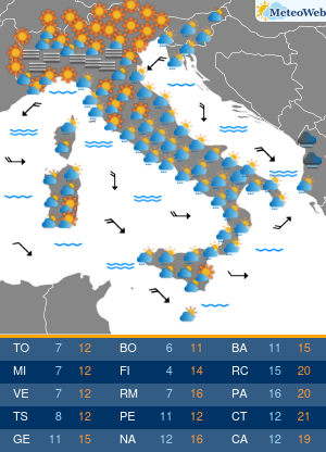 Previsioni Meteo Venerdi 29 Novembre