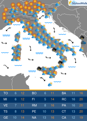 Previsioni Meteo Venerdi 29 Novembre