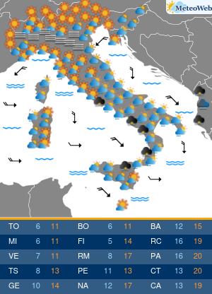 Previsioni Meteo Venerdi 29 Novembre