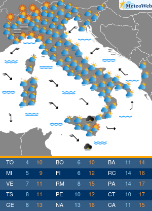 Previsioni Meteo Mercoledi 4 Dicembre