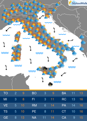 Previsioni Meteo Giovedi 5 Dicembre