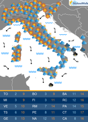 Previsioni Meteo Giovedi 5 Dicembre