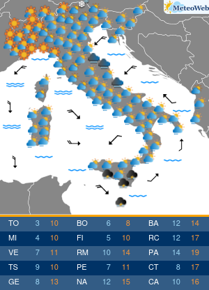 Previsioni Meteo Mercoledi 4 Dicembre