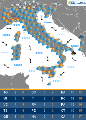 Previsioni Meteo Venerdi 6 Dicembre