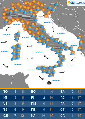 Previsioni Meteo Giovedi 12 Dicembre