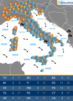 Previsioni Meteo Domenica 15 Dicembre