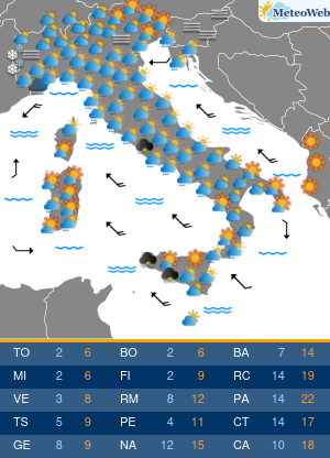 Previsioni Meteo Venerdi 13 Dicembre